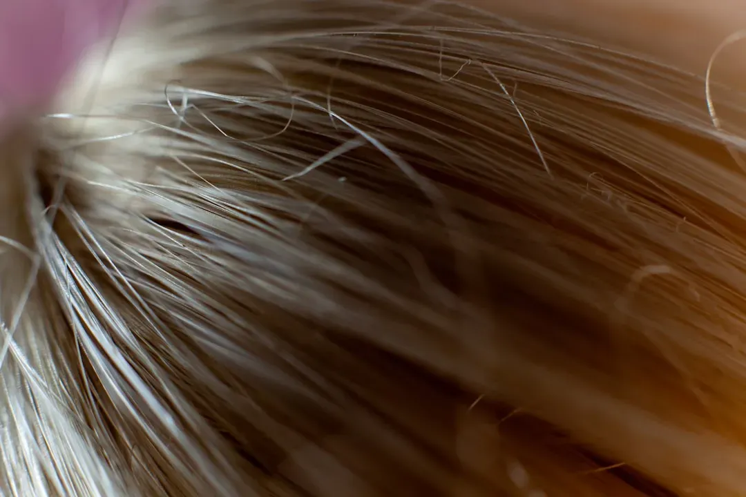 Healthy hair follicles and scalp tissue showing dense thick hair strands with visible roots, illustrating peptide benefits fo